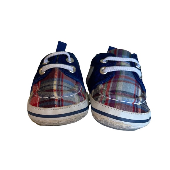 3-6M Baby Vision Baby Boy Plaid Shoes - Picture 2 of 16